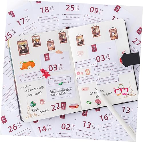 Miniatura 6 de Operitacx Accessories 2022 Tearable Schedule Planner easel Chinese style Hand torn tearable calendarios de adviento office accessories chic Paper