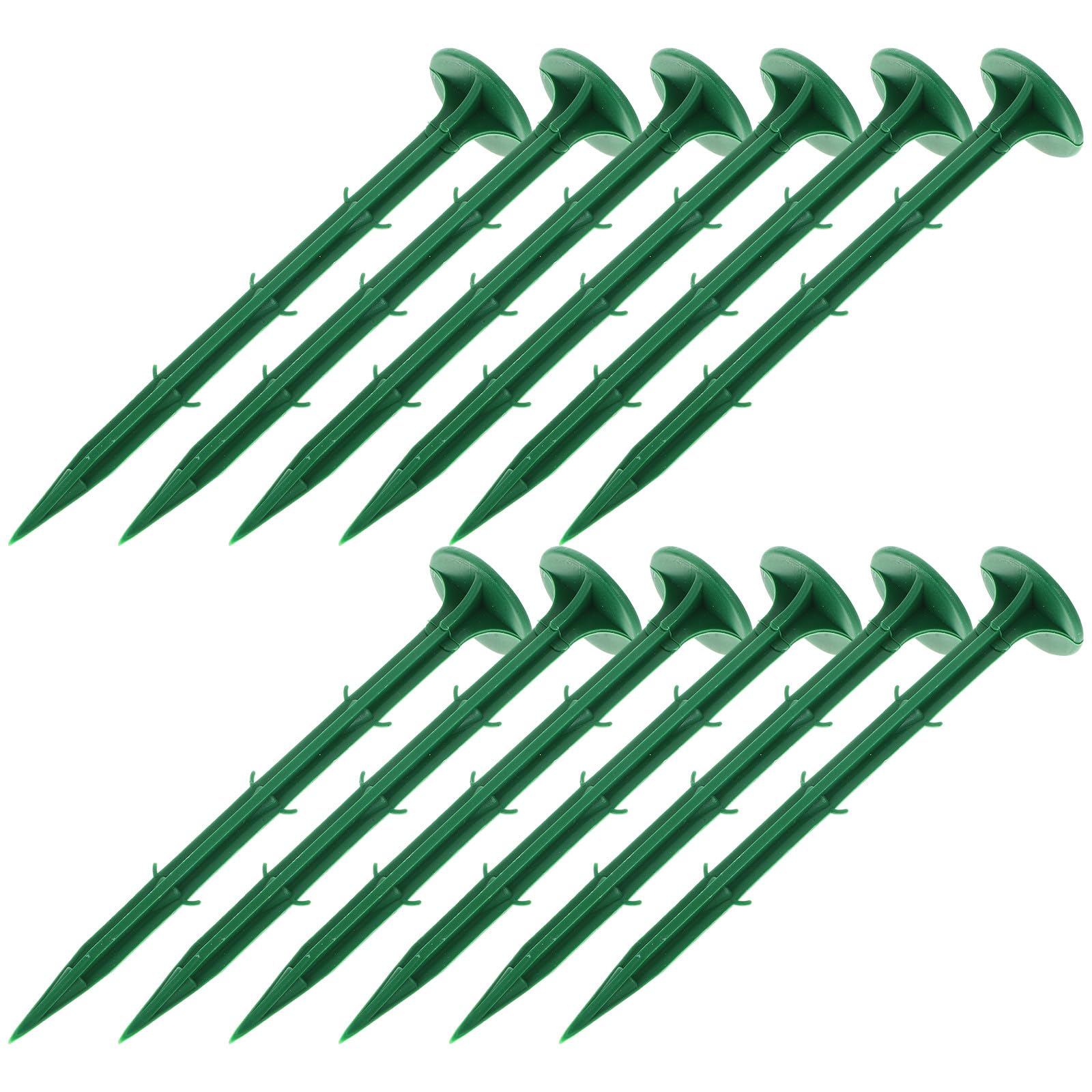 Picchetti da giardino e ancoraggi a terra, 100 picchetti in plastica per fissare teloni e uso intensivo, accessori essenziali per giardinaggio per stabilità all'aperto