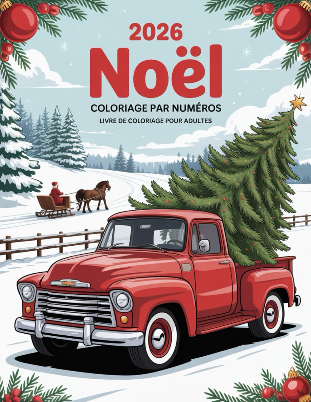 Livre de coloriage de Noël par numéros pour adultes: Livre de coloriage pour adultes avec numéros et thèmes de Noël – idéal pour la pleine conscience, ... loisirs créatifs pendant la période festive