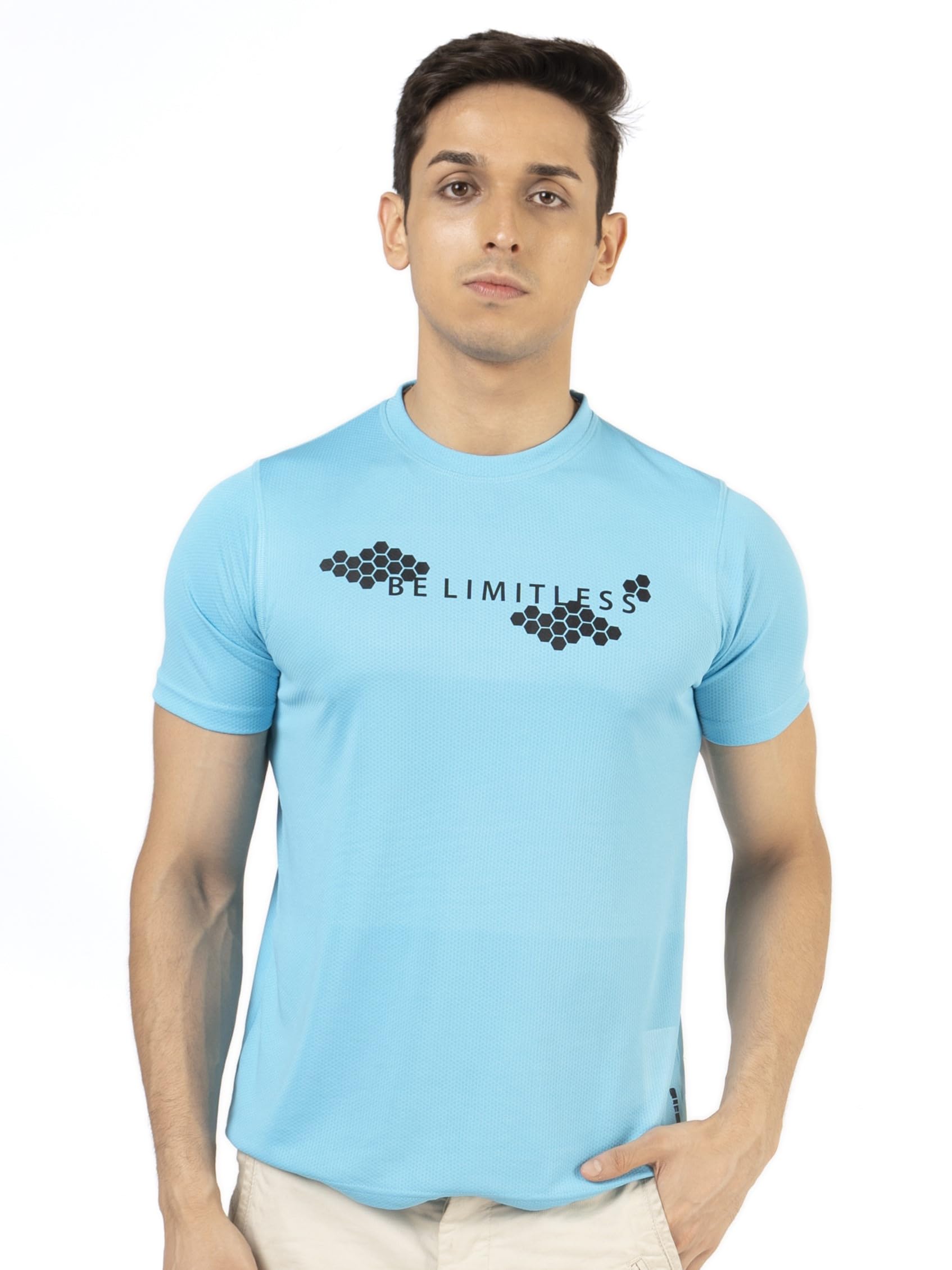 3rd PlanetGym Regular Fit T Shirt for Men Round Neck Active Tshirt for Men Quick Dry Active Wear T Shirts for Man Dry Fit T Shirts for Men for Gym & Sports Wear Anti Odor Training Tshirt for Men