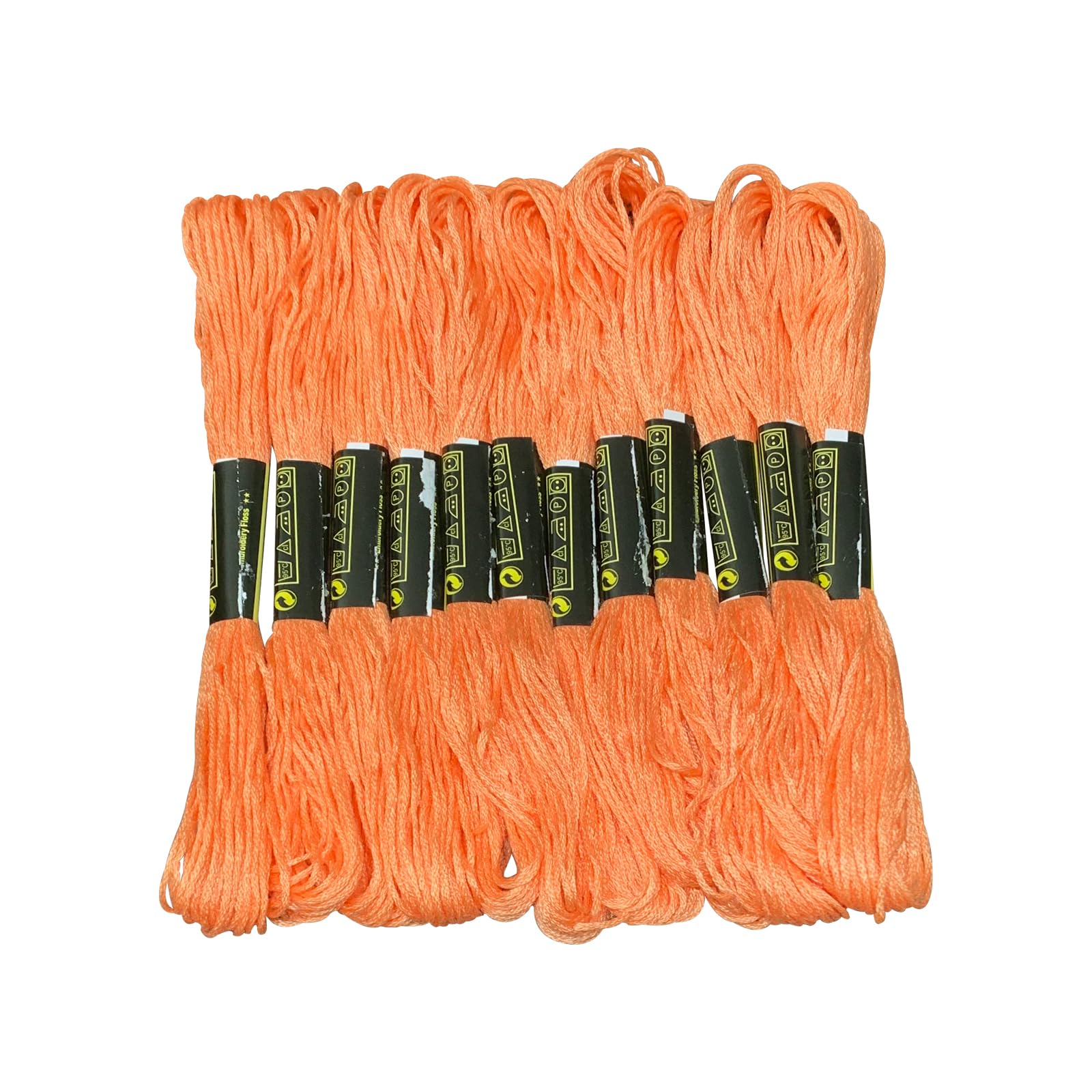 Photo 1 of 12 Skeins Embroidery Floss Orange Color, Friendship Bracelet String Cross Stitch Embroidery Thread Floss Bracelet Making Yarn, Craft Floss?Orange?