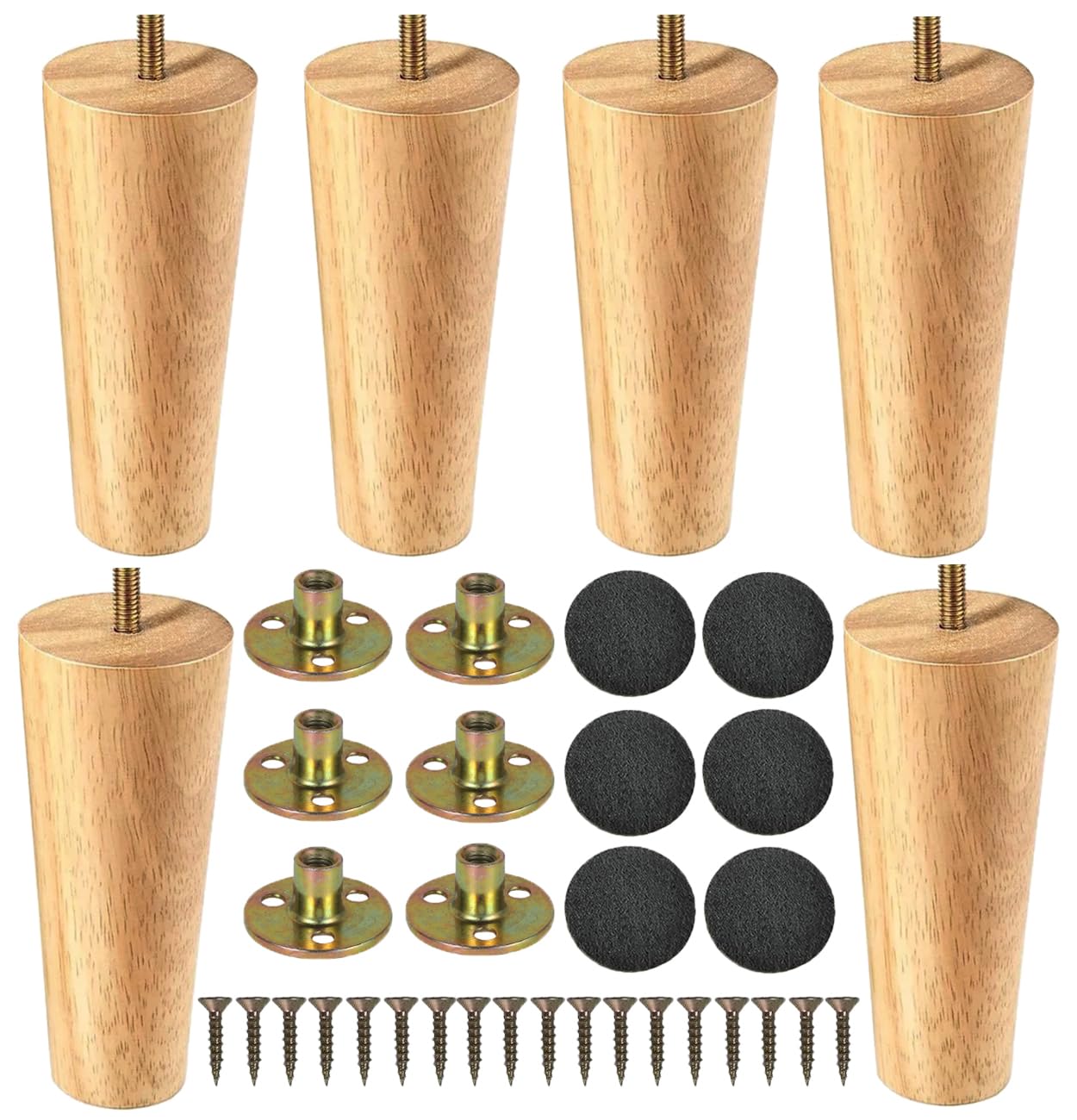 Patas para muebles de 15cm que solucionan el balanceo de sofás con base antideslizante
