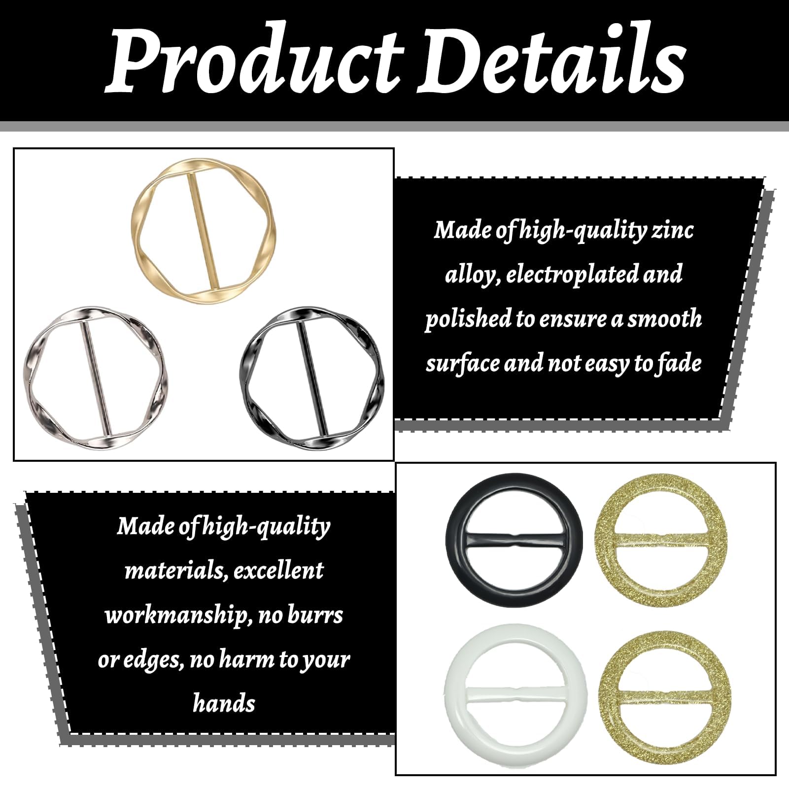 8 PCS T-Shirt Clip, Schal Ring, Schnalle, Seidenschal Ring, Gürtelschnalle für Damen, Clips zum Spannen Gürtelschnallen