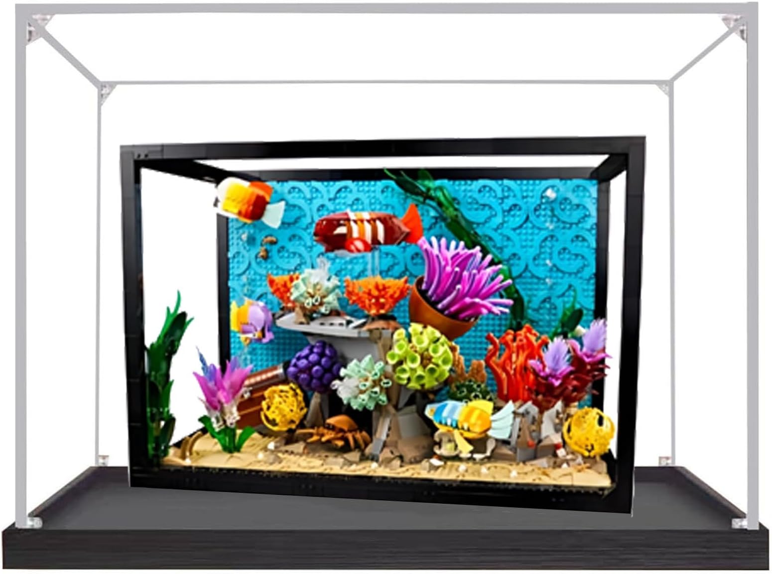 Acrylic Display Case for Lego 10366 Tropical Aquarium, Dustproof Box, Storage Box, Transparent Box, Display Box Compatible with 10366 (Box Only) (3mm Transparent)