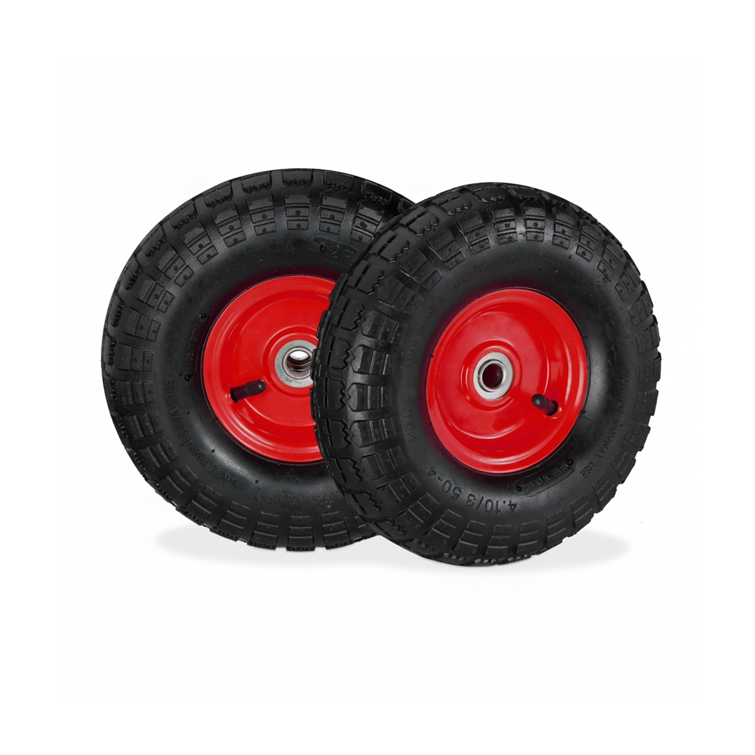Relaxdays Sackkarrenrad 2er Set, 4.10 3.50-4, luftbereift, Stahlfelge, 136 kg, Schubkarrenrad, Ersatzrad, Farbwahl