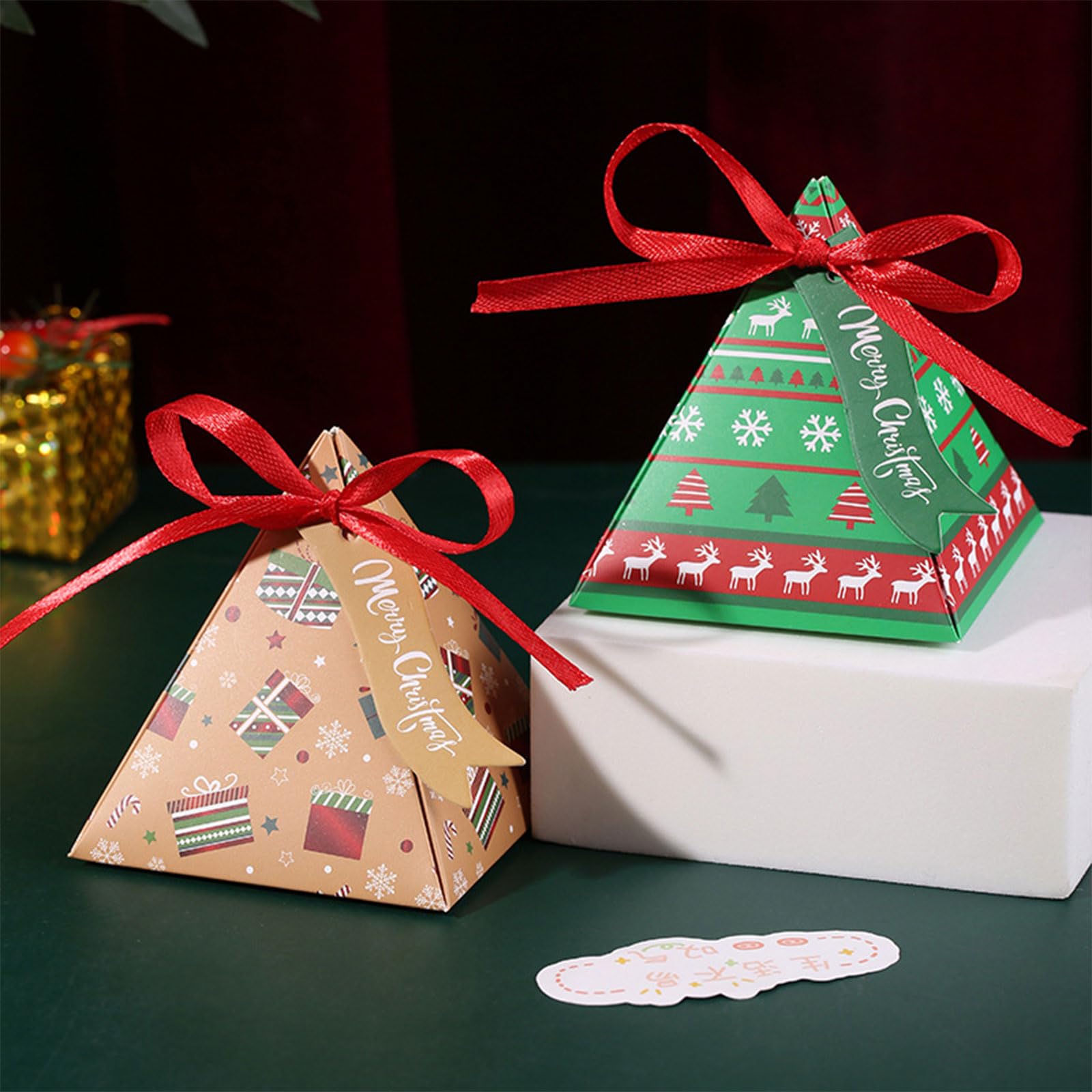 Amazon | クリスマストライアングルシェイプキャンディボックス50個