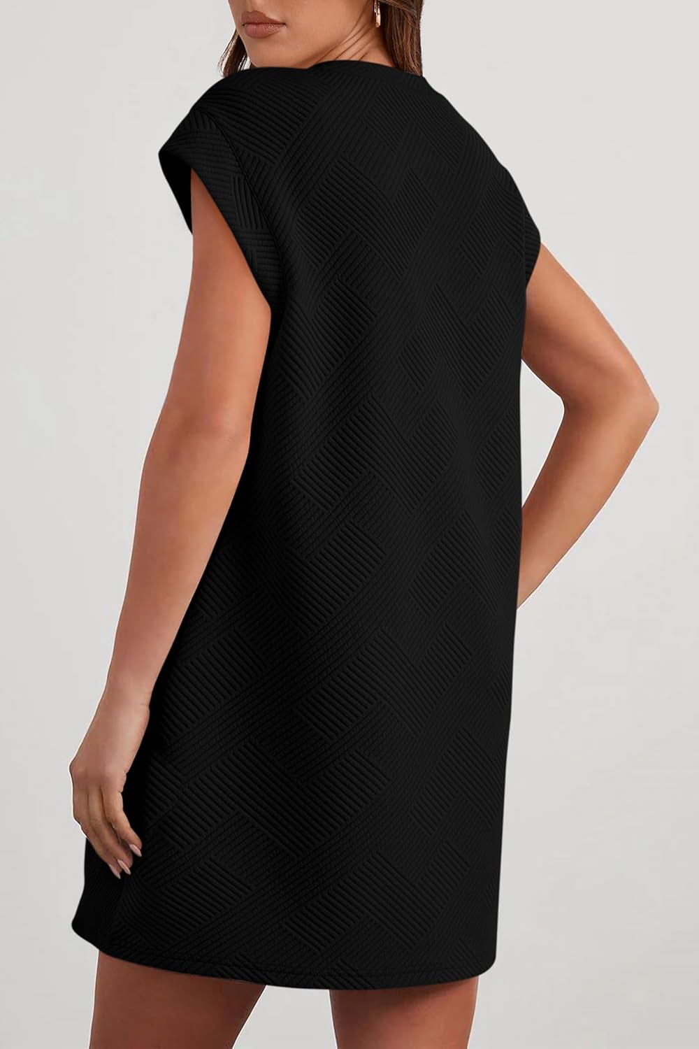 PRETTYGARDEN Women's Summer Short T Shirt Dress Cap Sleeve Crew Neck Casual Loose Basic Mini Dresses - Image 2