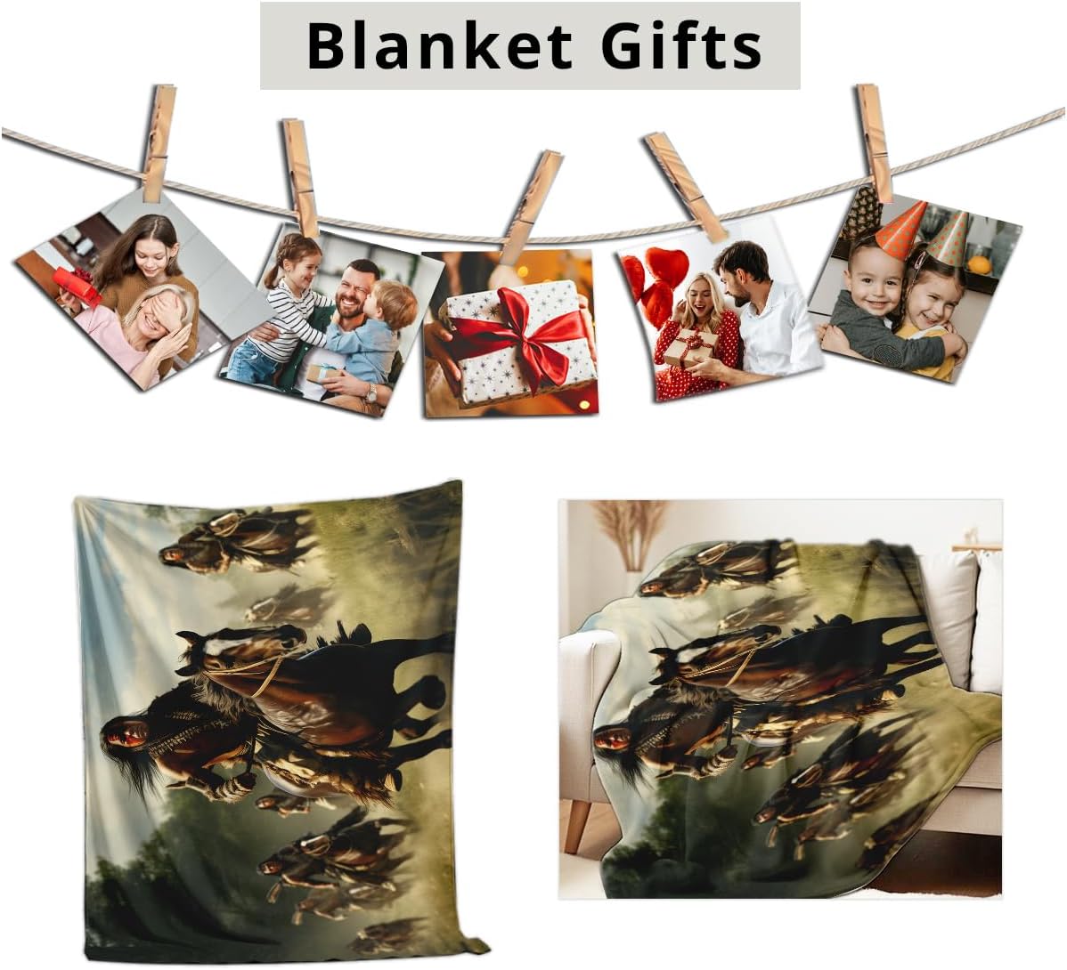 Native American Blankets for Men Indian Print Blankets and Throws for Couch Bed Room Home Western Decor Flannel Throws Queen Size Native American Indian Gifts (49"x59") - Image 5