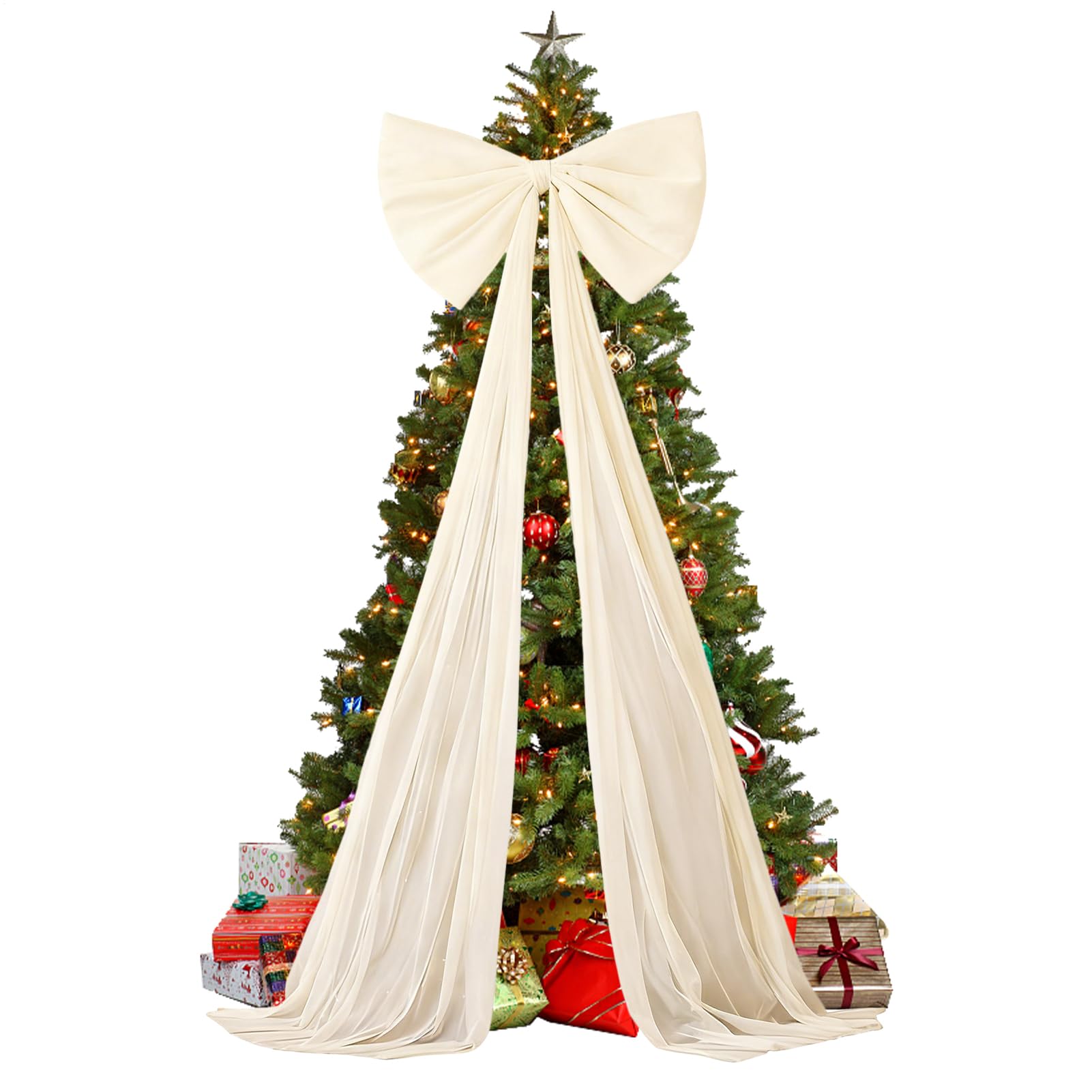 Lazos Grandes de Terciopelo para Árbol de Navidad Decoración De Habitación