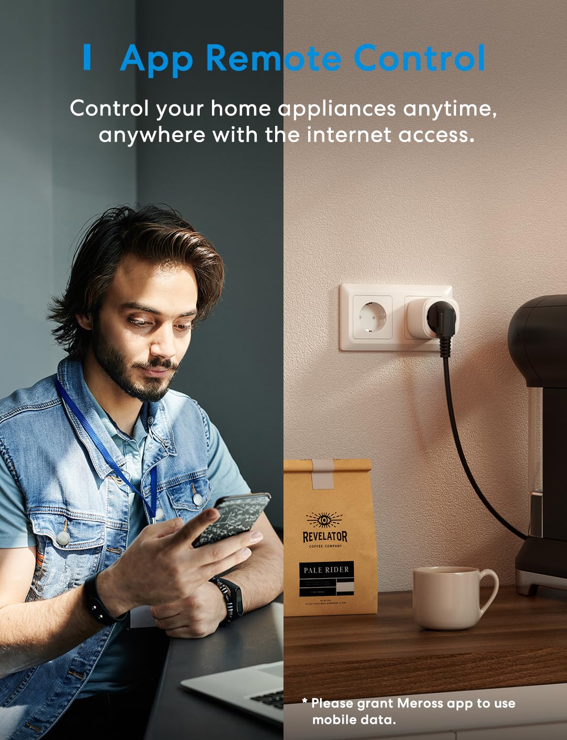 Meross Gniazdo Smart Matter (typ F), zestaw 2 gniazd WiFi, kompatybilne z Alexa, Apple Home i Google Home, pomiar zużycia energii paneli słonecznych