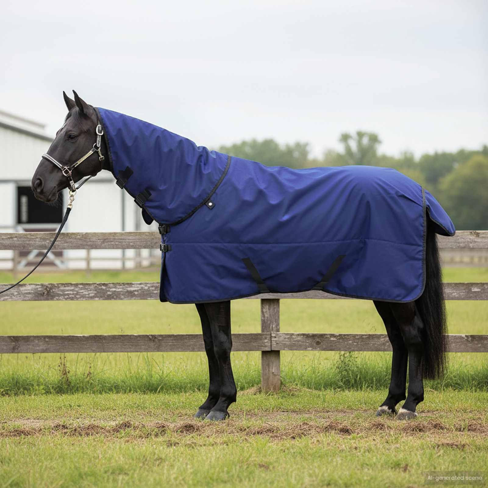 Gecheer Coperta Cavalli Impermeabile, Coperta Equitazione Termica Poliestere 165 cm, Coperta Scuderia Lavabile per Protezione Pioggia Neve Vento, Coperta Cavallo per attività Equestre Outdoor