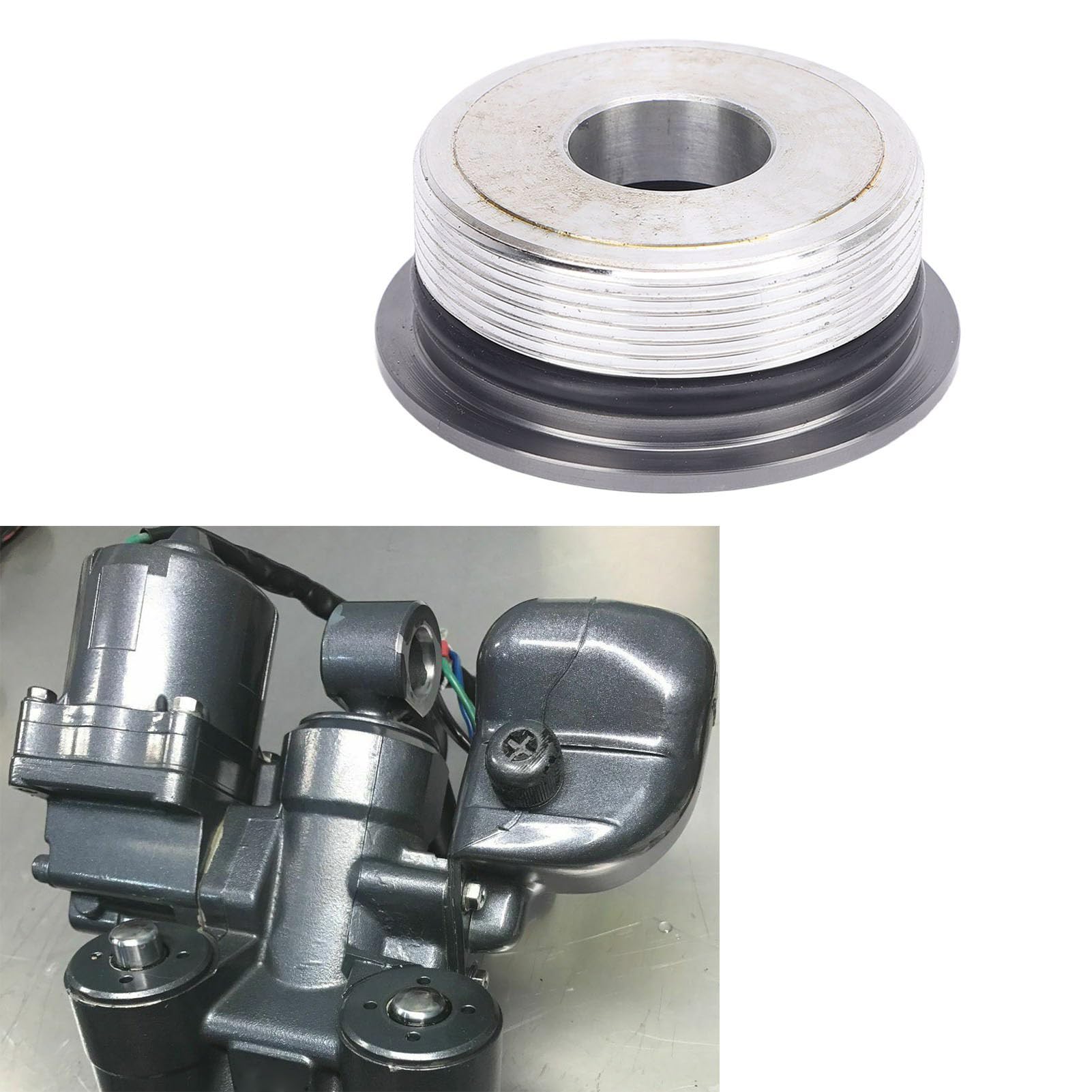 Coperchio di Vite 'estremità Inclinabile, Marina Esternalita 115 a 250 H P 2 4 Ictus, Realizzato in Lega di Alluminio Premium, OE 64E 43811 02 00, 64E 43810, per Assy di