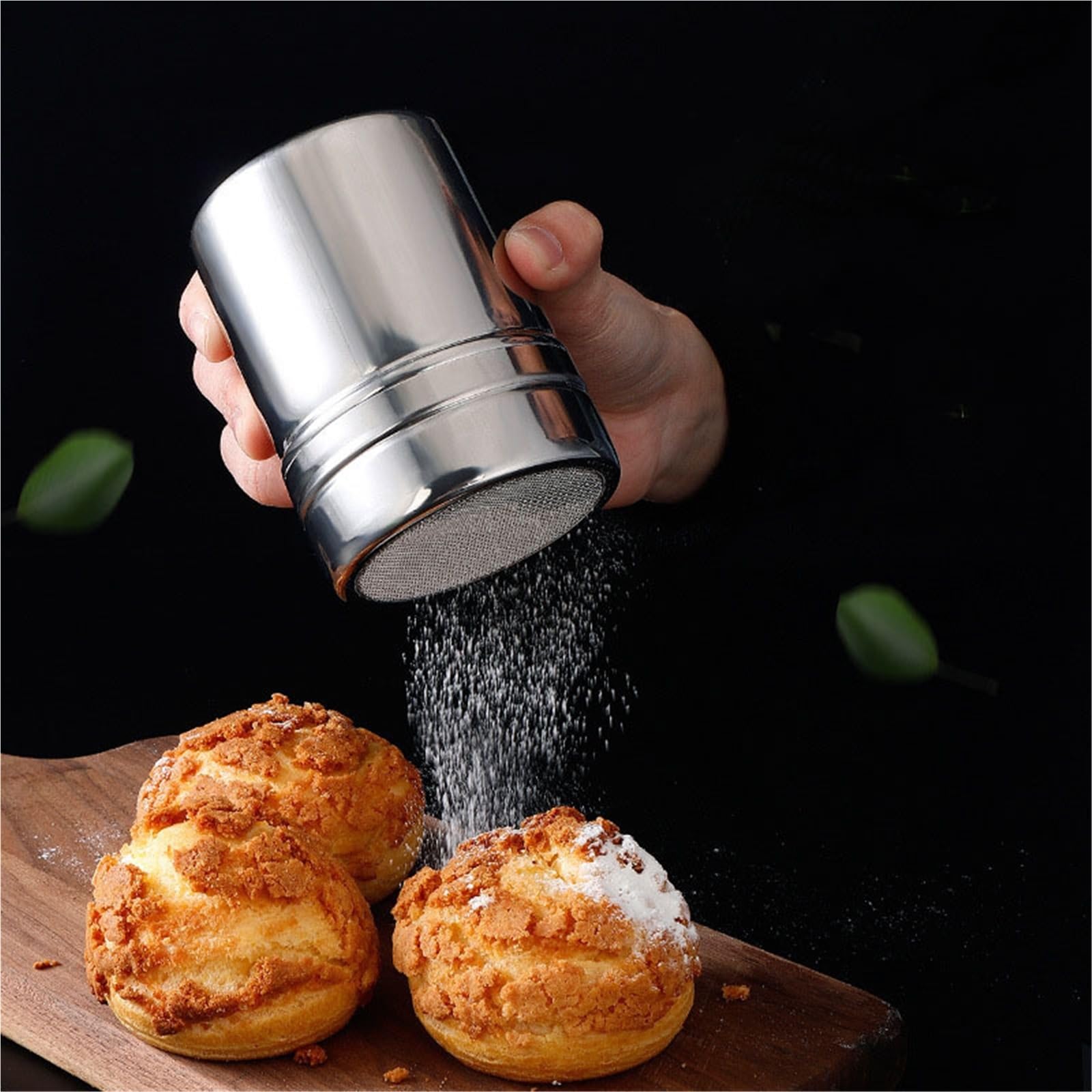 2 cocteleras de café Acero Inoxidable para Casa | Filtros de tamiz de azúcar, espray de espuma, herramientas for barbacoa y pastel de cocina con tapa(L)