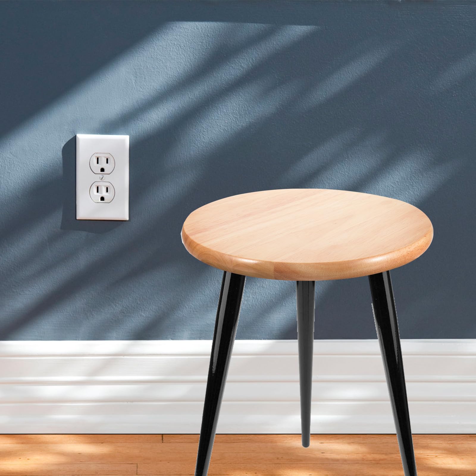 Sgabello Rotondo Seduta in Legno Khaki Resistente e Robusto, per Casa e Mensa, Sostituzione per Seduta Sgabello in Legno