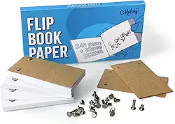 Flip Book em branco - Papel de animação de 240 folhas com furos - 480 páginas: para desenho, esboços de quadrinhos