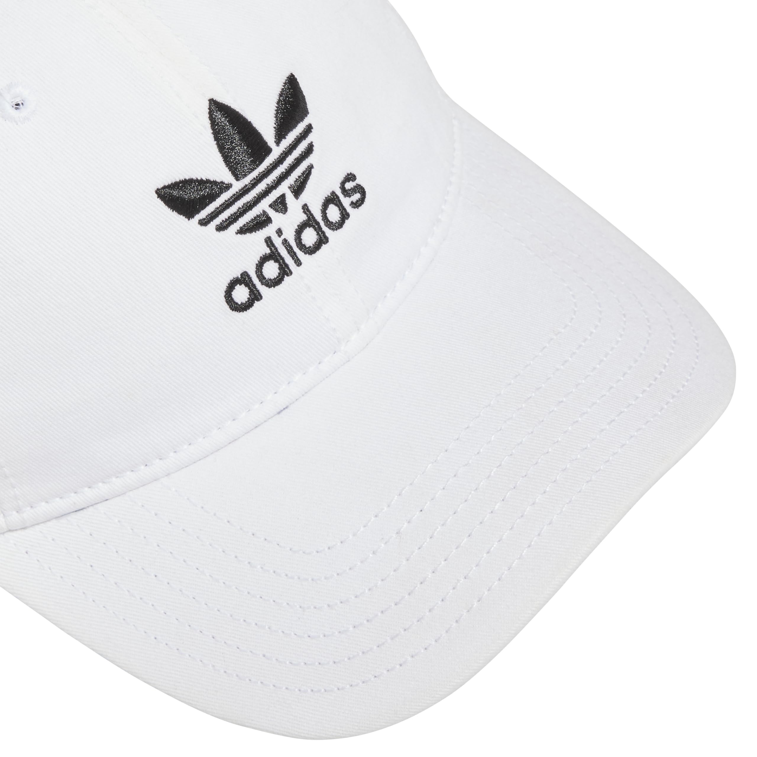 adidas Oryginały Damskie Relaxed Plus Strapback - Biała, Jednolita, Sportowa, Odpowiednia do Lata, Odpowiednia do Kobiet, Czapka z Daszkiem, Baseball Cap, Odzież do Ćwiczeń i Fitnessu