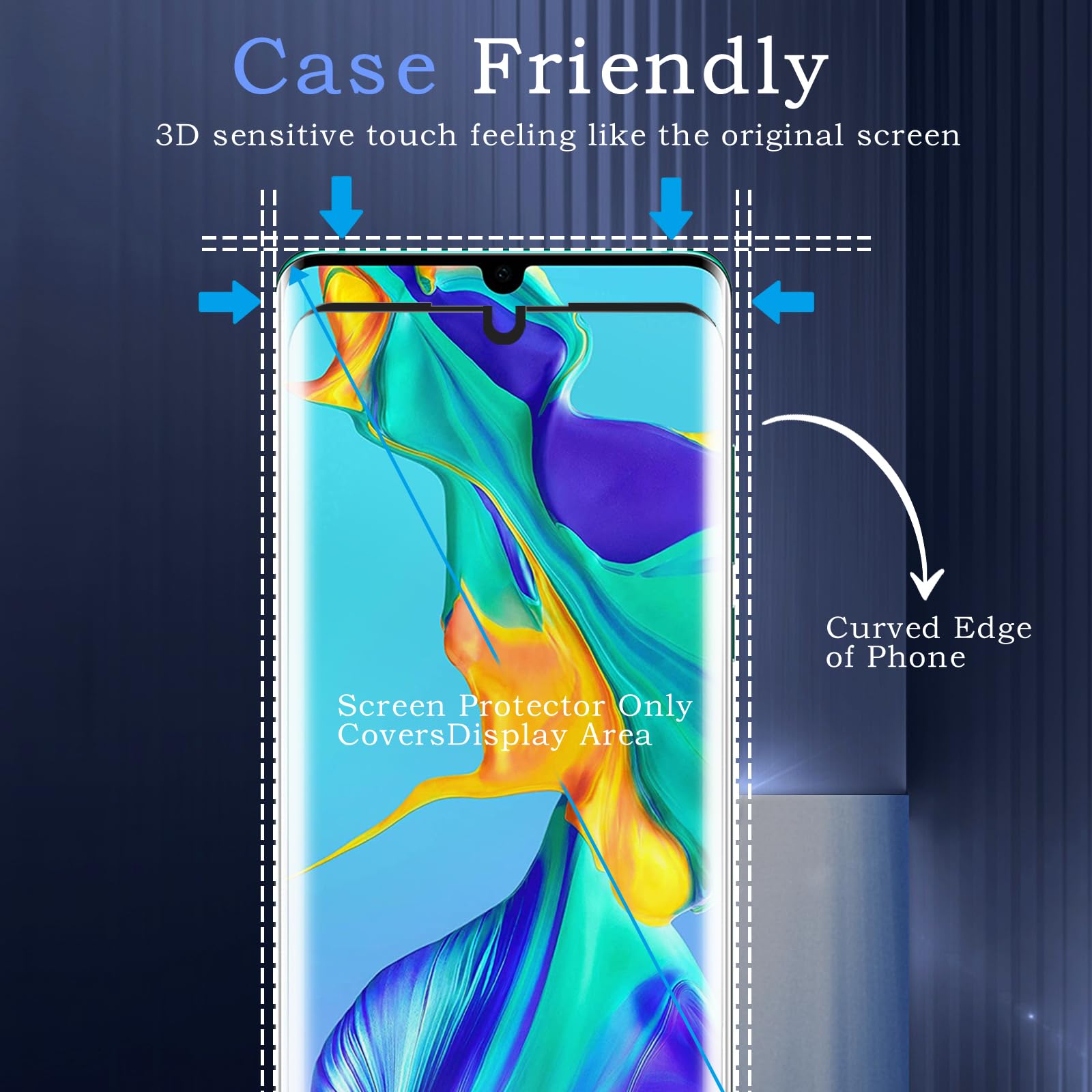 MAYtobe - Pellicola proteggi schermo per Huawei P30 in vetro temperato, 0,33 mm, 9H, anti-graffio, senza bolle, con vassoio di facile installazione