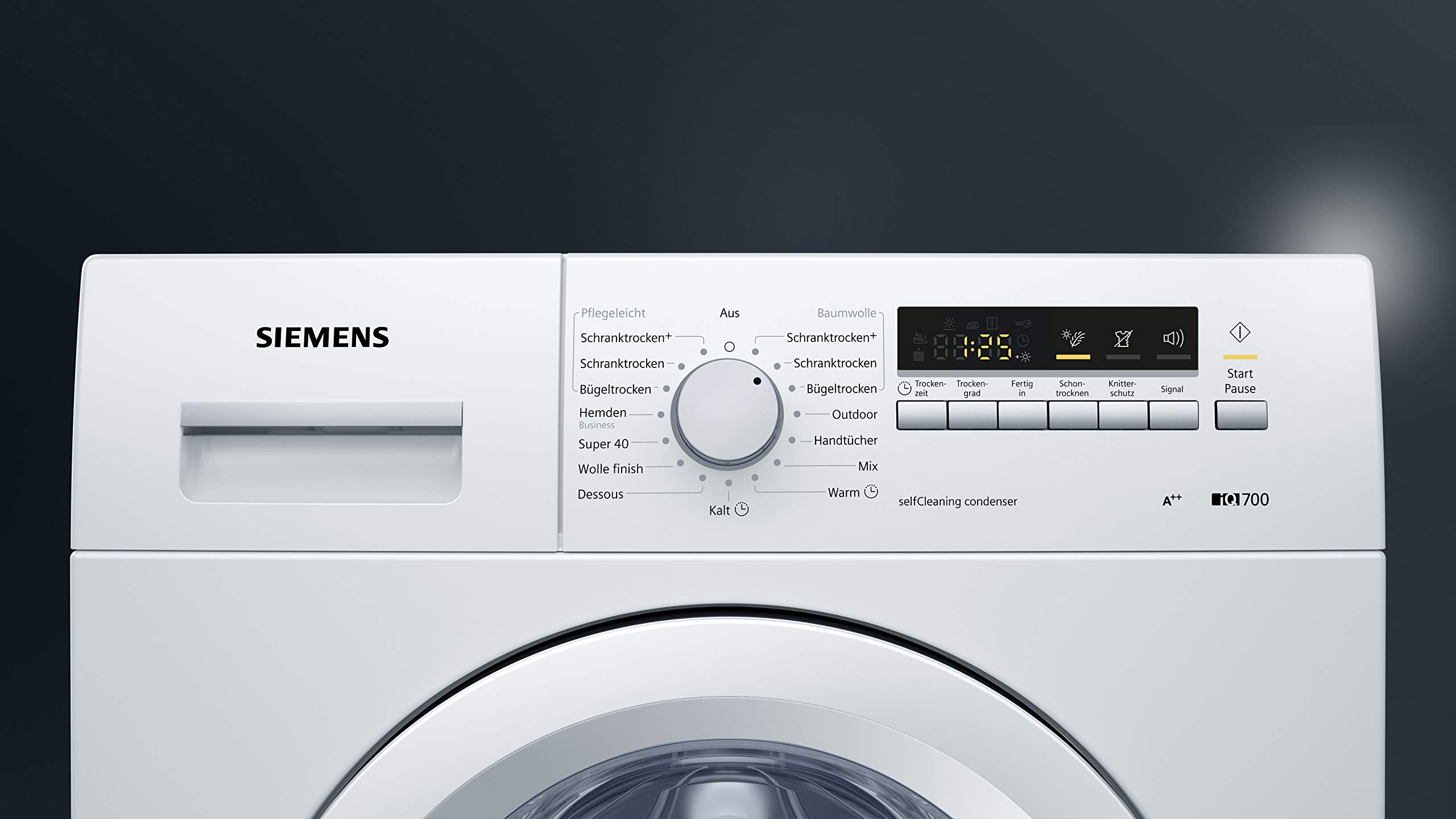 Siemens iQ700 WT46W261 Wärmepumpentrockner/A++/8 kg/Selbstreinigender Kondensator/Schontrommel/40-Minuten Trockenprogramm