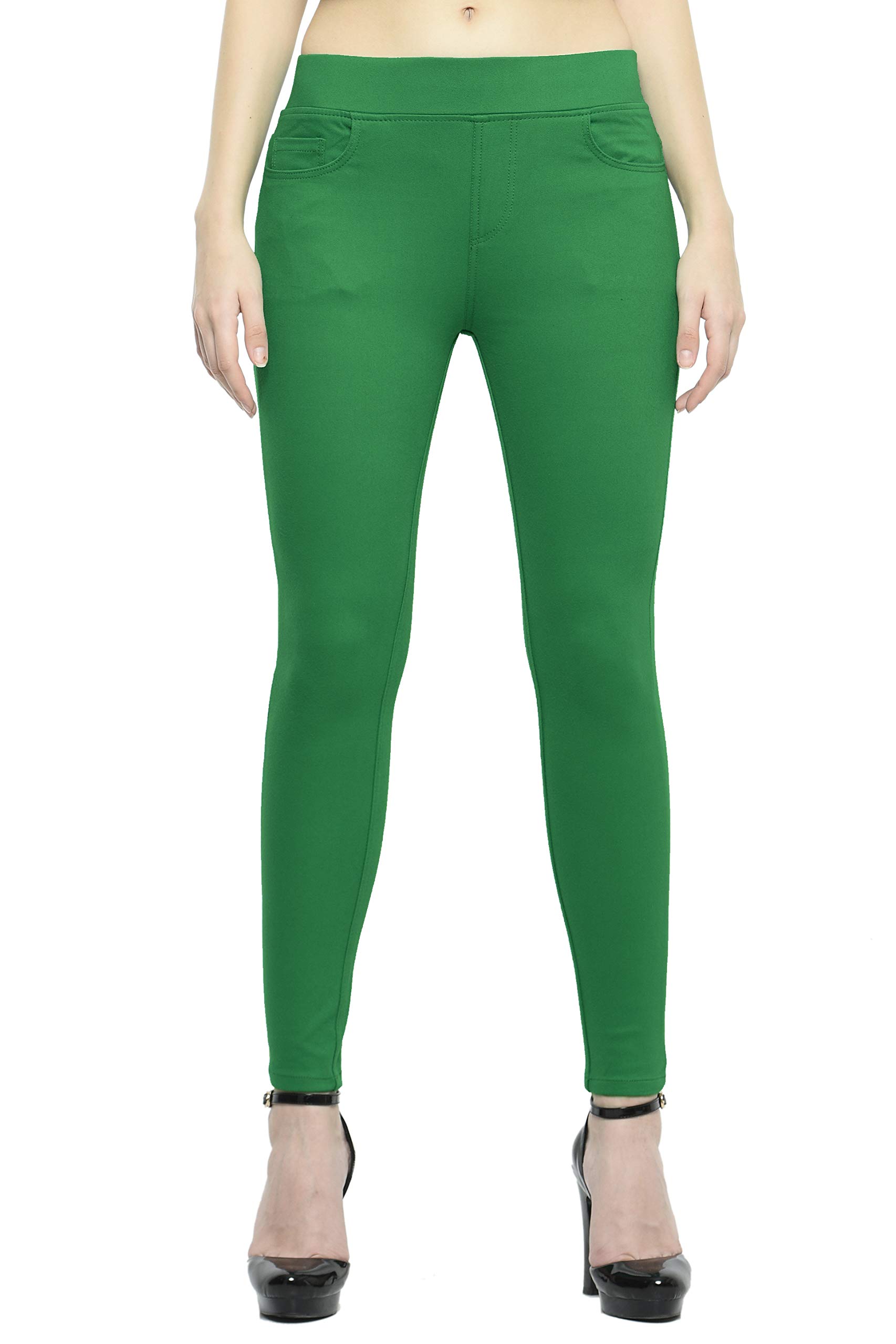 frenchtrendz Women's Cotton Viscose Spandex Stretchable Elasticated Waistband Slim Fit Jegging (XS-4XL)-picture-4