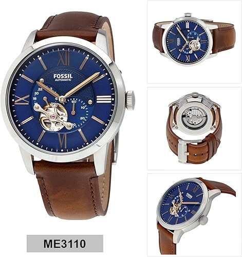 Miniatura 3 de Fossil - Reloj de pulsera automático y mecánico de estilo Townsman en acero inoxidable para hombre