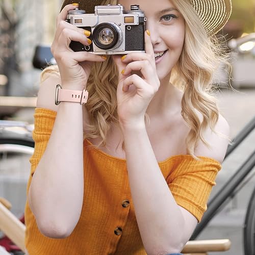 Vista 67 de Dirrelo Paquete de 4 correas compatibles con Fitbit Versa 3 y Fitbit Sense para mujeres y hombres, correa de repuesto de TPU suave para reloj