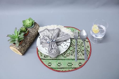 Miniatura 3 de SARIKAYA PILLOW Gift for Her, Coffee Cup Pad, Table, Green Coaster, Rug Coaster, Table Decor Placemat, Gift Supla, Housewarming Gift Pad,