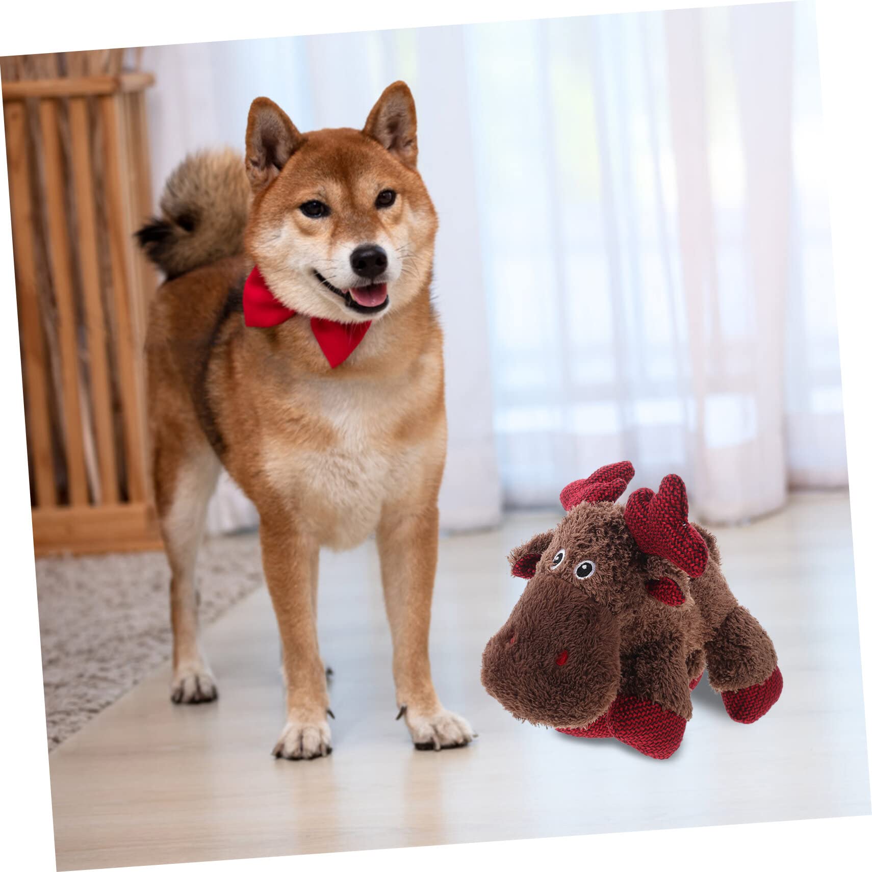 POPETPOP 3pezzi Giocattolo Natalizio Per Cani Interattivo Resistente Da Masticare Per Cuccioli Gioco Creativo Per Divertimento Indoor e Outdoor Conformità Ai Punti Di Masticazione Naturali