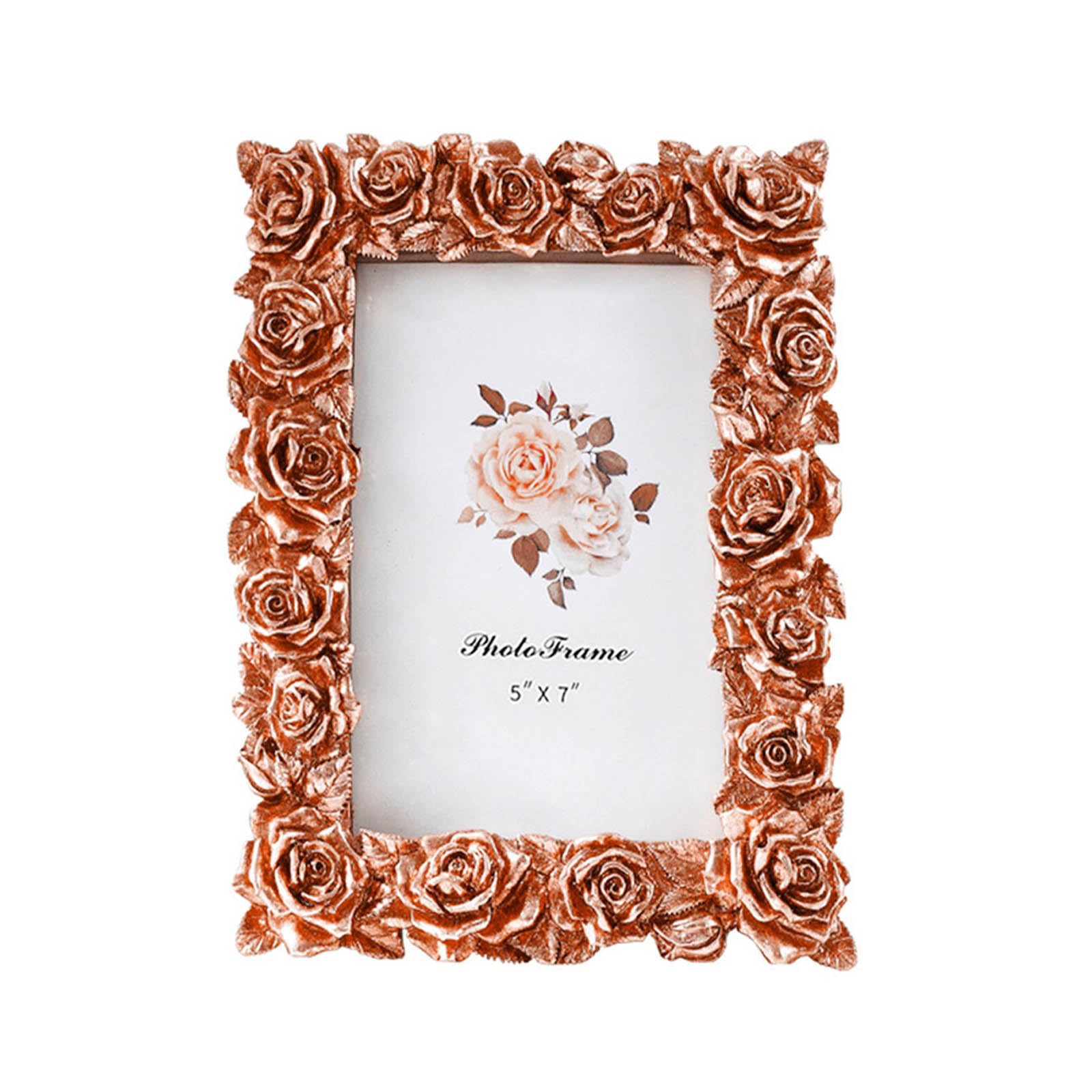 carotoe Retro Picture Frame, Decorative Photo Frame Antique Ornate Square Photo Frames for Tabletop and Wall Display Home Decors Retro Picture