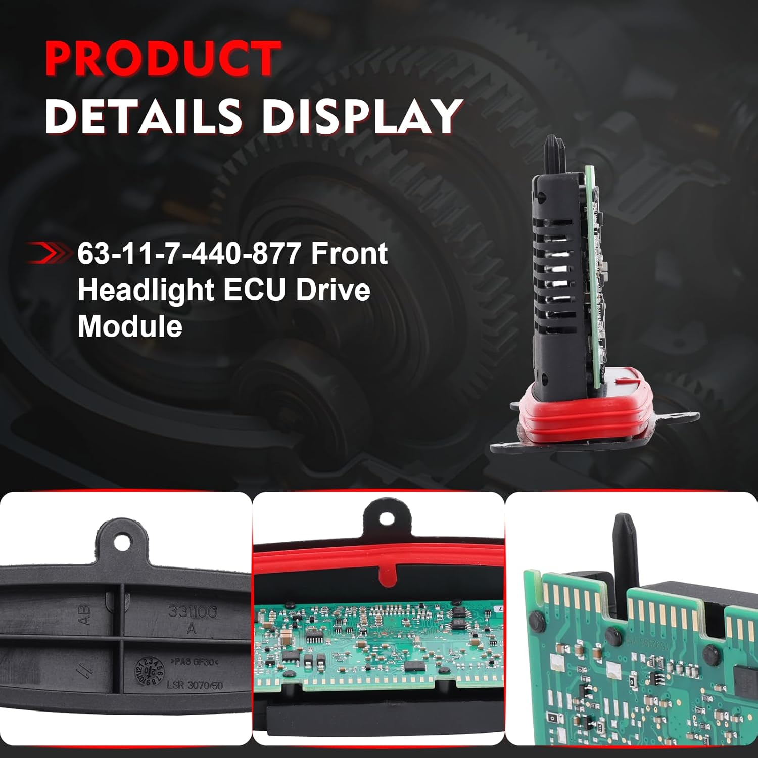 63-11-7-440-877 Xenon Headlight ECU Drive Module, Fit for BMW 5-Series 528i 528i xDrive 535i 535d xDrive 535i xDrive 550i 550i xDrive M5 2014-2016, Control TMS Module Unit 63117381017