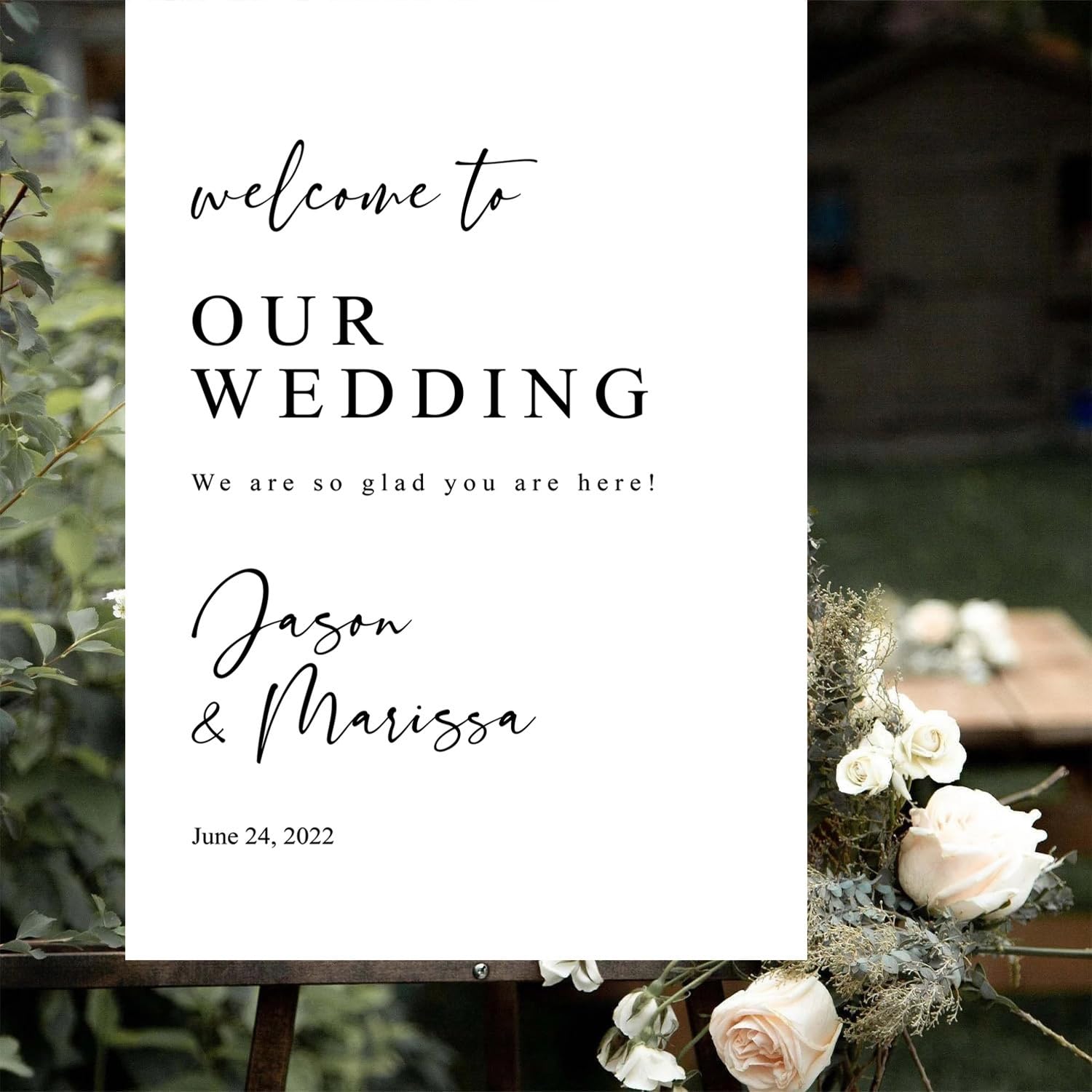 Amazon.com: Welcome To Our Wedding Vertical Wedding Welcome Signs