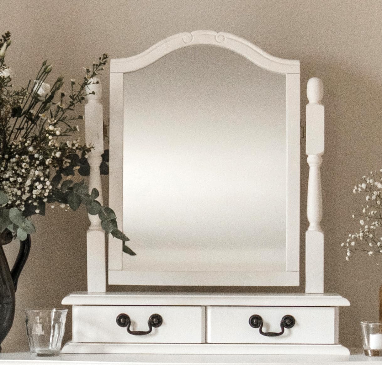 Statement Furniture - Juliette Trinket Mirror - 64cm - White