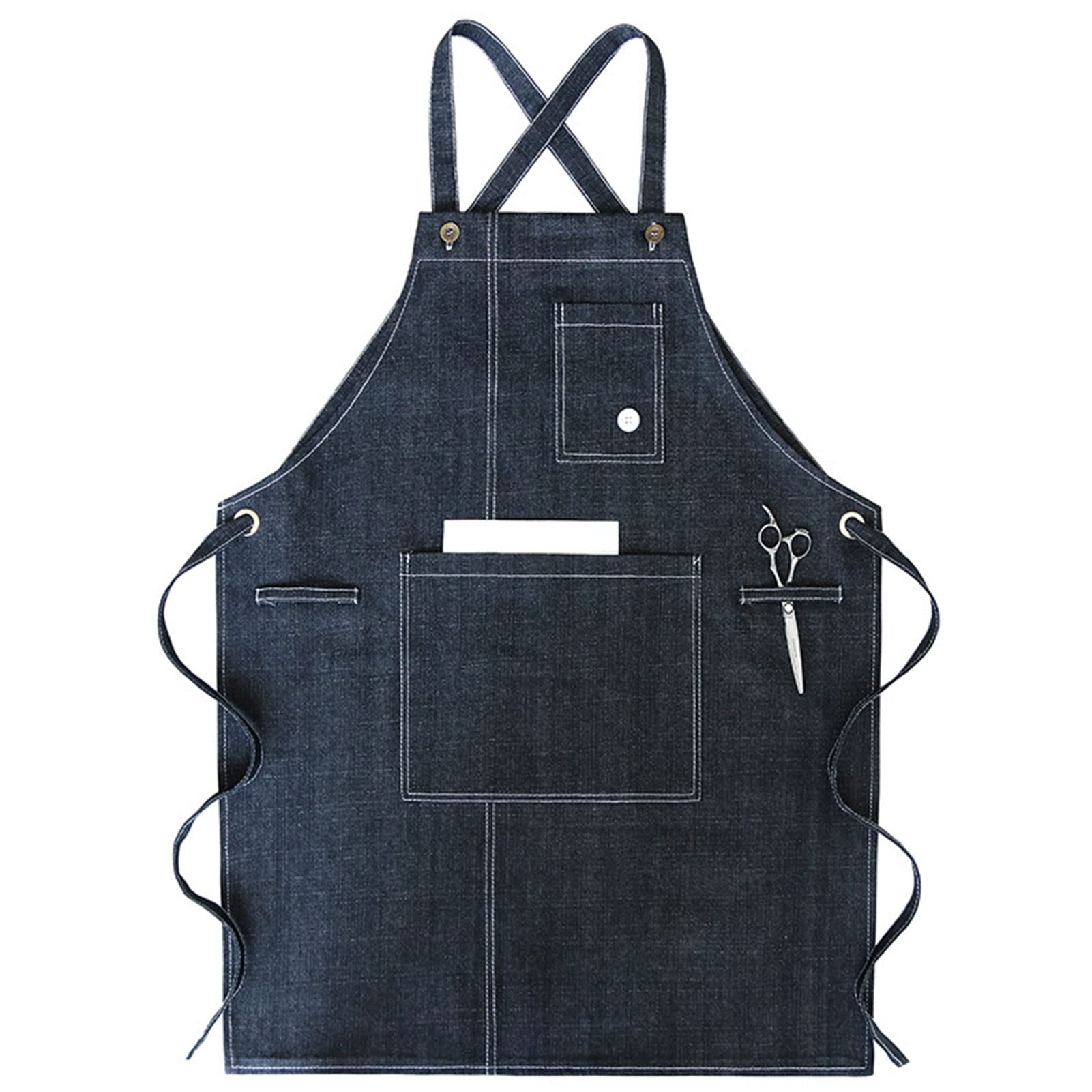 Fartuchy z kieszeniami, Męskie płócienne narzędzie warsztatowe Fartuch Regulowane ramiączka Multicolor XL Barber Kitchen Garden Cafe
