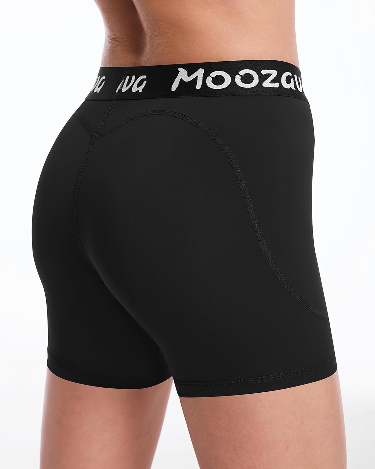 Moozava 5" Womens Spandex Volleyball Shorts 3 Pack Athletic Compression Shorts for Workout Running Gym Yoga Cycling Dance - Image 3