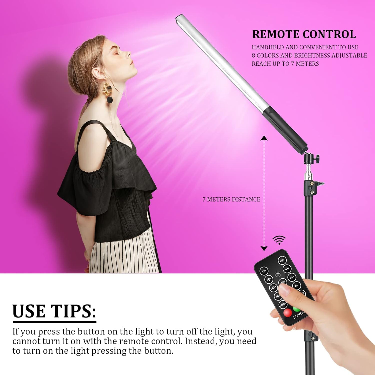 Amazon | LUXCEO RGB LED写真照明 ポータブルワンド 手持ちLEDビデオ