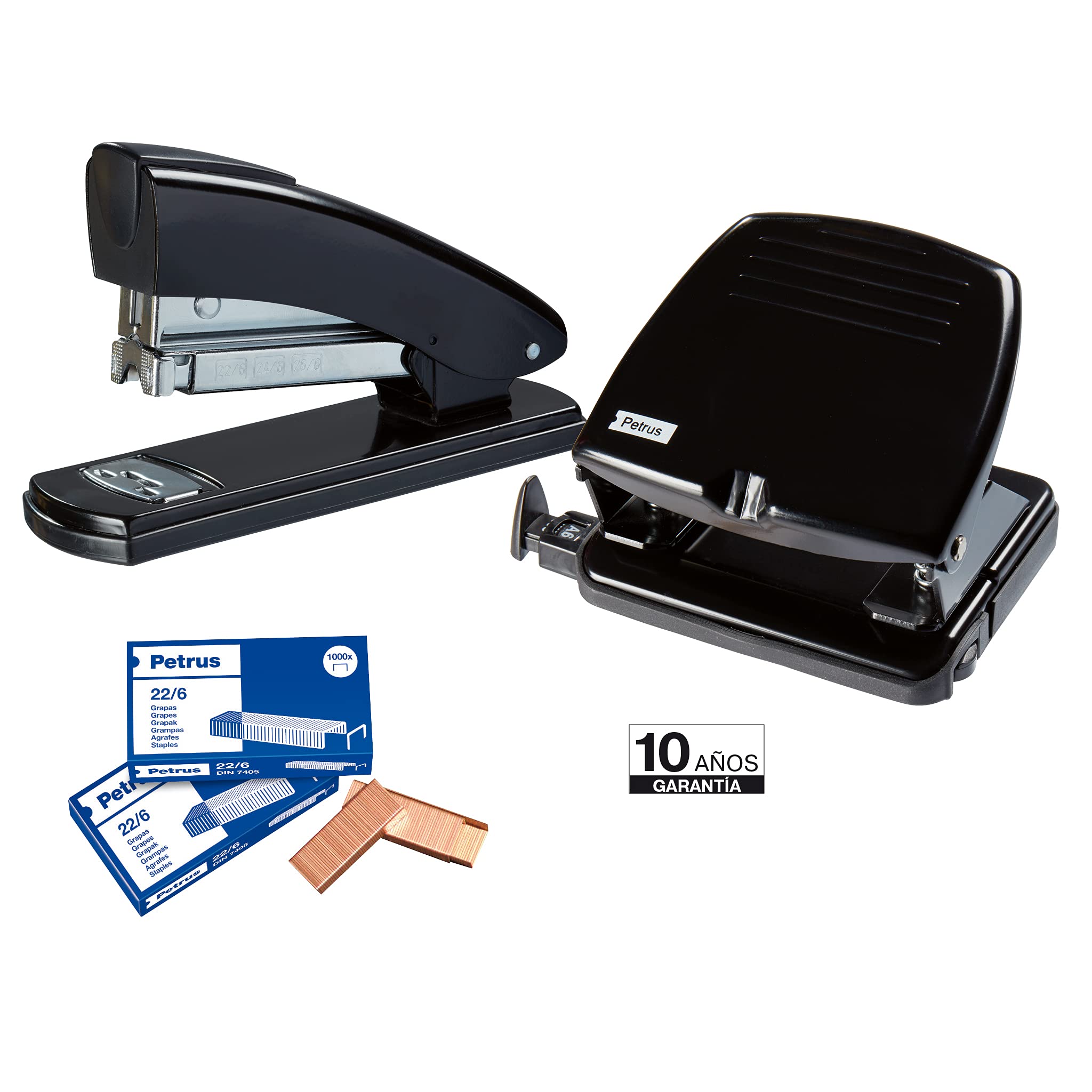 Petrus Taladrador petrus 65 color negro capacidad 20 hojas