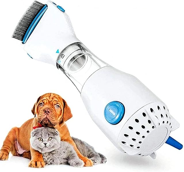Kosoree Pet Flea Lice Cleaner Comb Electric Dog Flea Cleaning Brush Anti Flea Dog Comb Electronic Lice Comb for Cats Dogs Pet Supplies