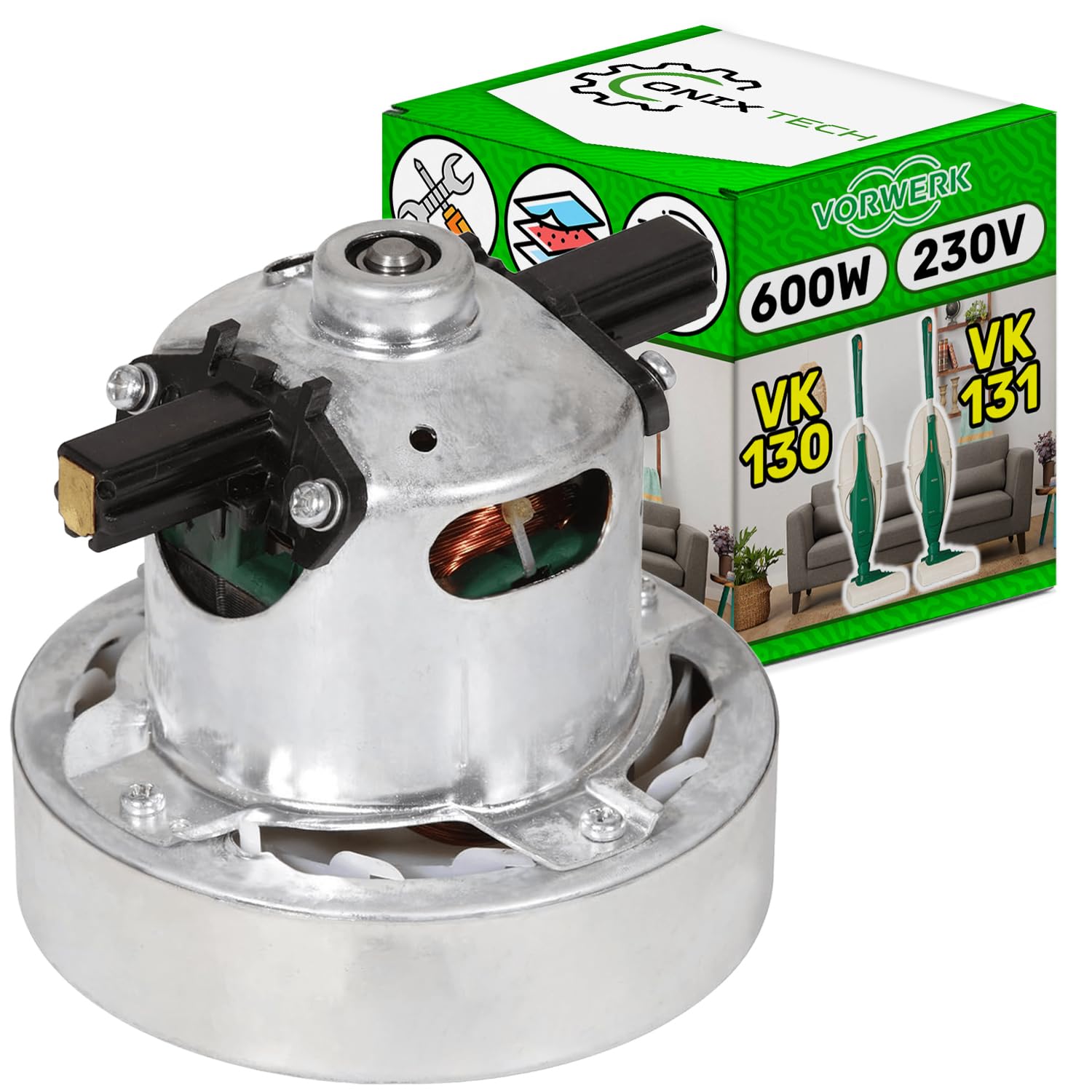 ONIX TECH Motor de Aspiradora 600W 230V para Vorwerk Kobold VK130 VK131
