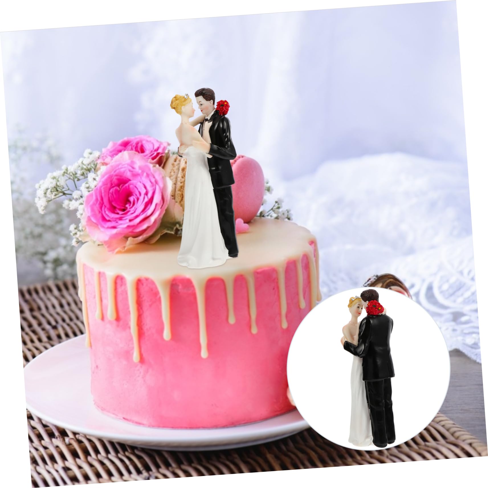 1pezzi Topper Torta in Resina Decorazione per Torta Nuziale Festa Matrimonio Decorazione in Resina Matrimonio
