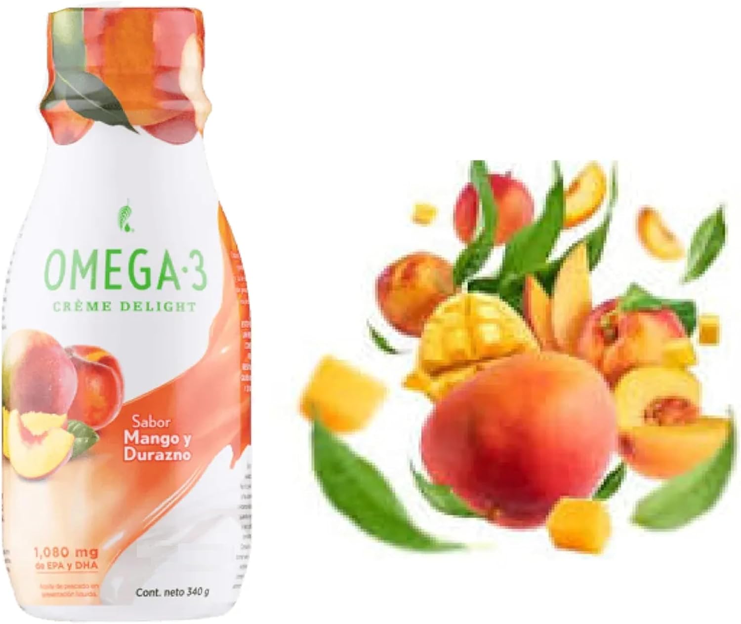 Melaleuca Omega 3 Crème Delight Peach Mango Tango 12oz Bottle