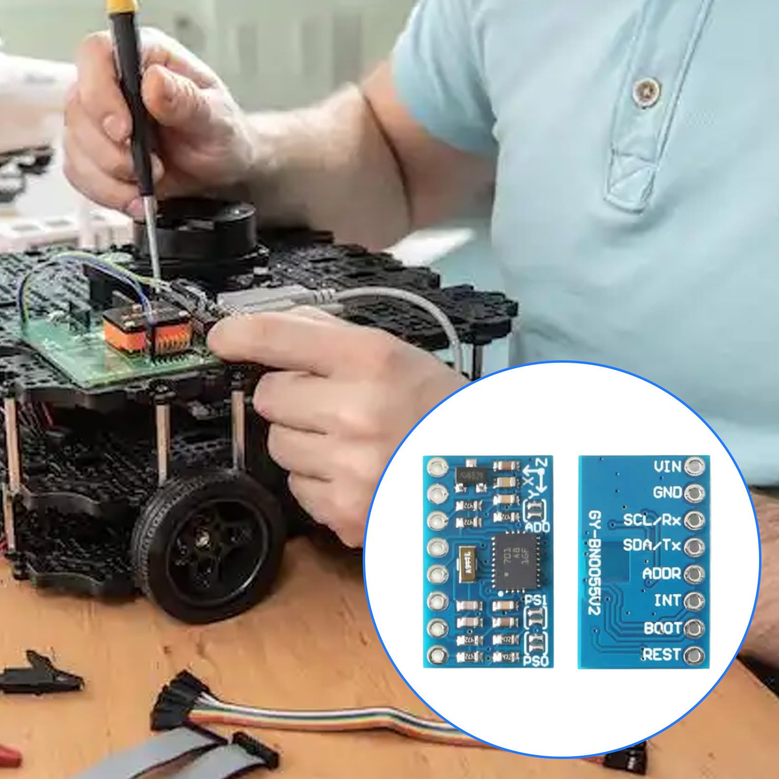 Integriertes 9DOF IMUs Beschleunigungsmesser Gyroskope Sensorenmodul mit BNO055V2 Chip für präzise Positionierung von Leiterplatten, integrierter Gyrokompass