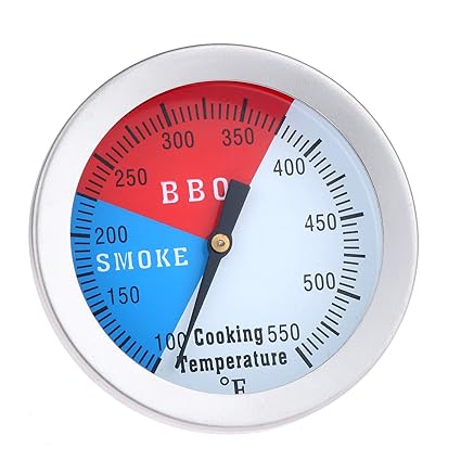 1Pc Mtsooning 1Pc 2 Face 550F Thermometer Temperature Gauge BBQ Barbecue Char