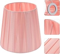 Vista 7 de 1 pantalla de tela plisada para lámpara de mesa, lámpara colgante de piso, color rosa