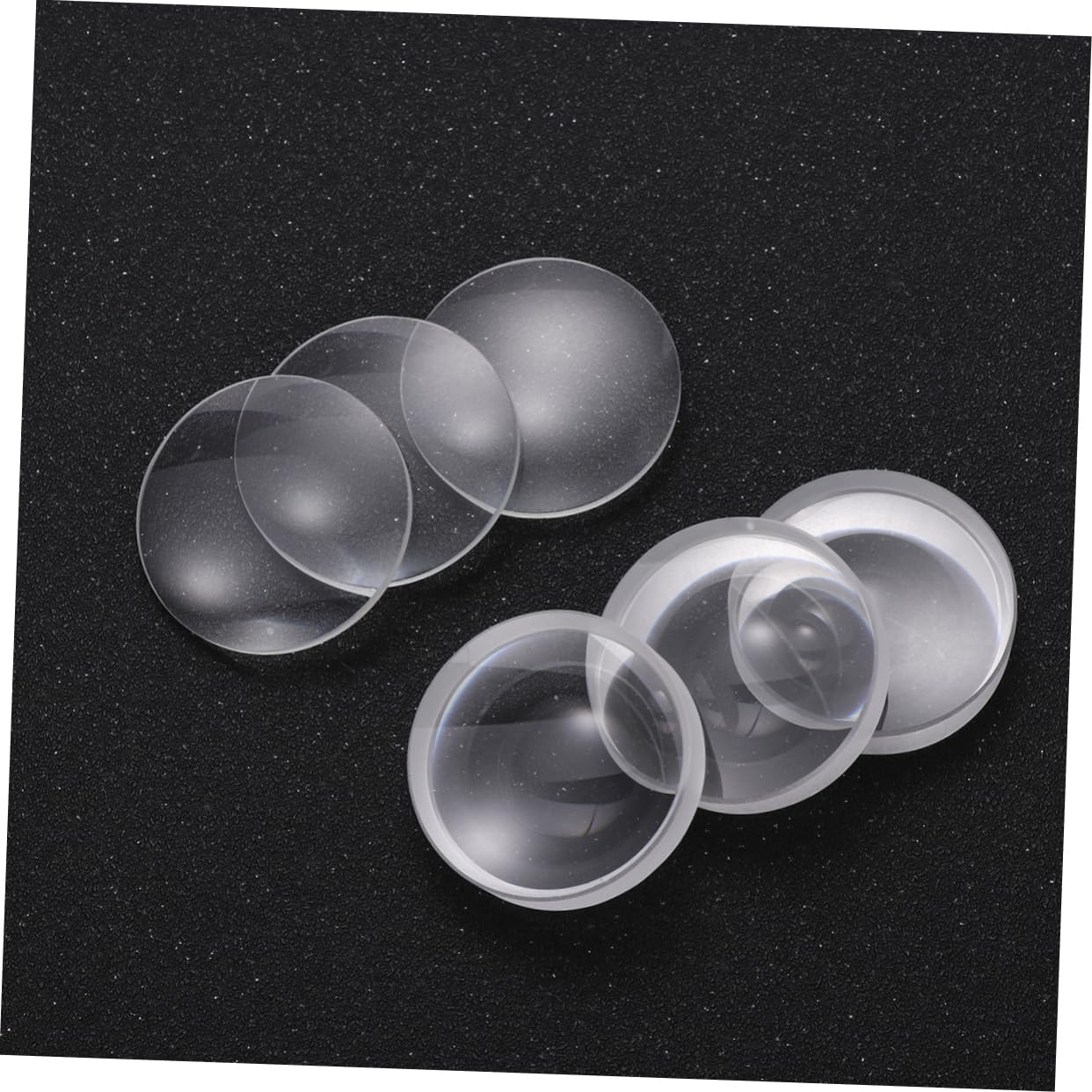 6pcs Optical Lens Convex Glass Lenses Focal Double Convex for Projects