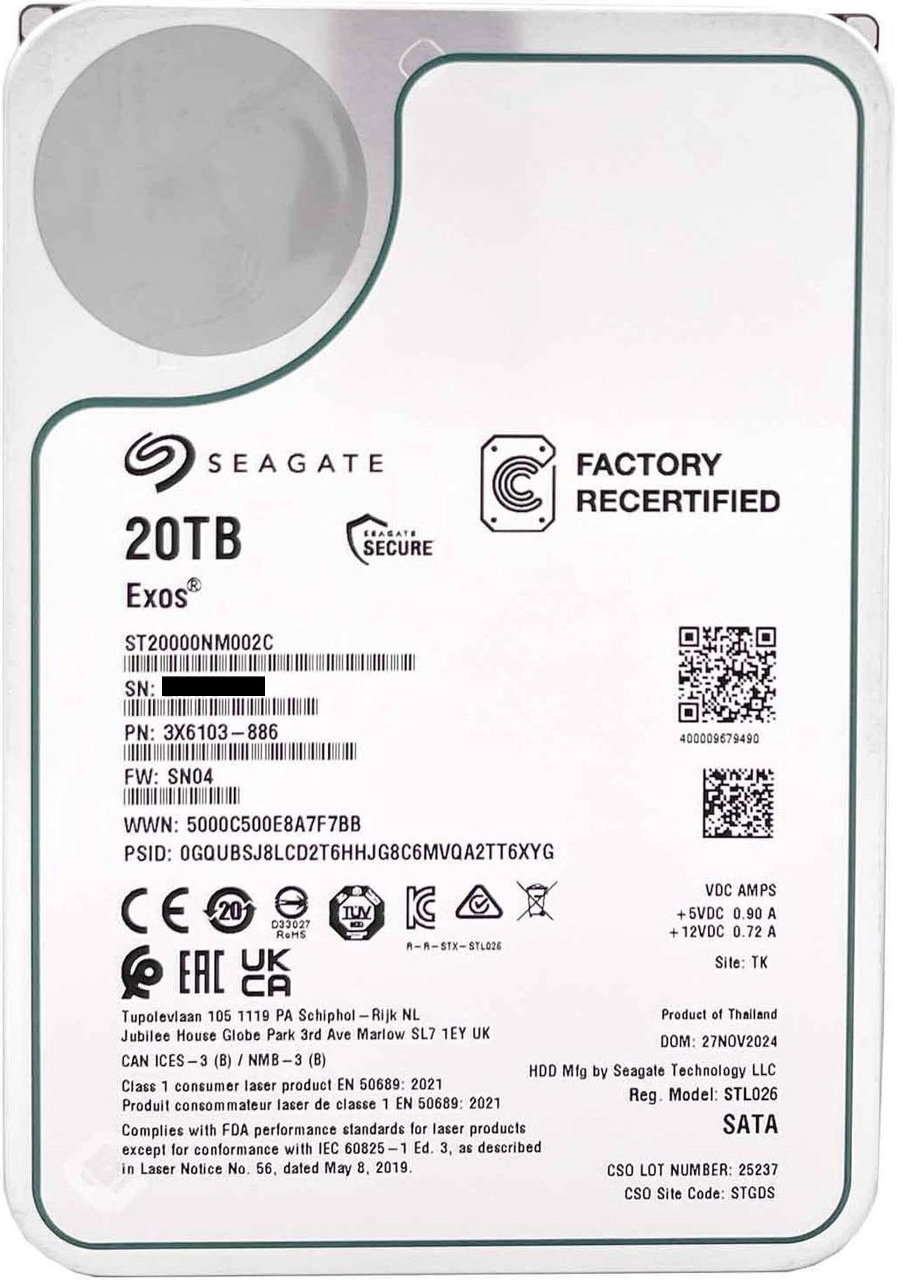 【即発送】Seagate ExosX14 12TB 未開封 エンタープライズ向け Seagate Exos 12TB | eBay