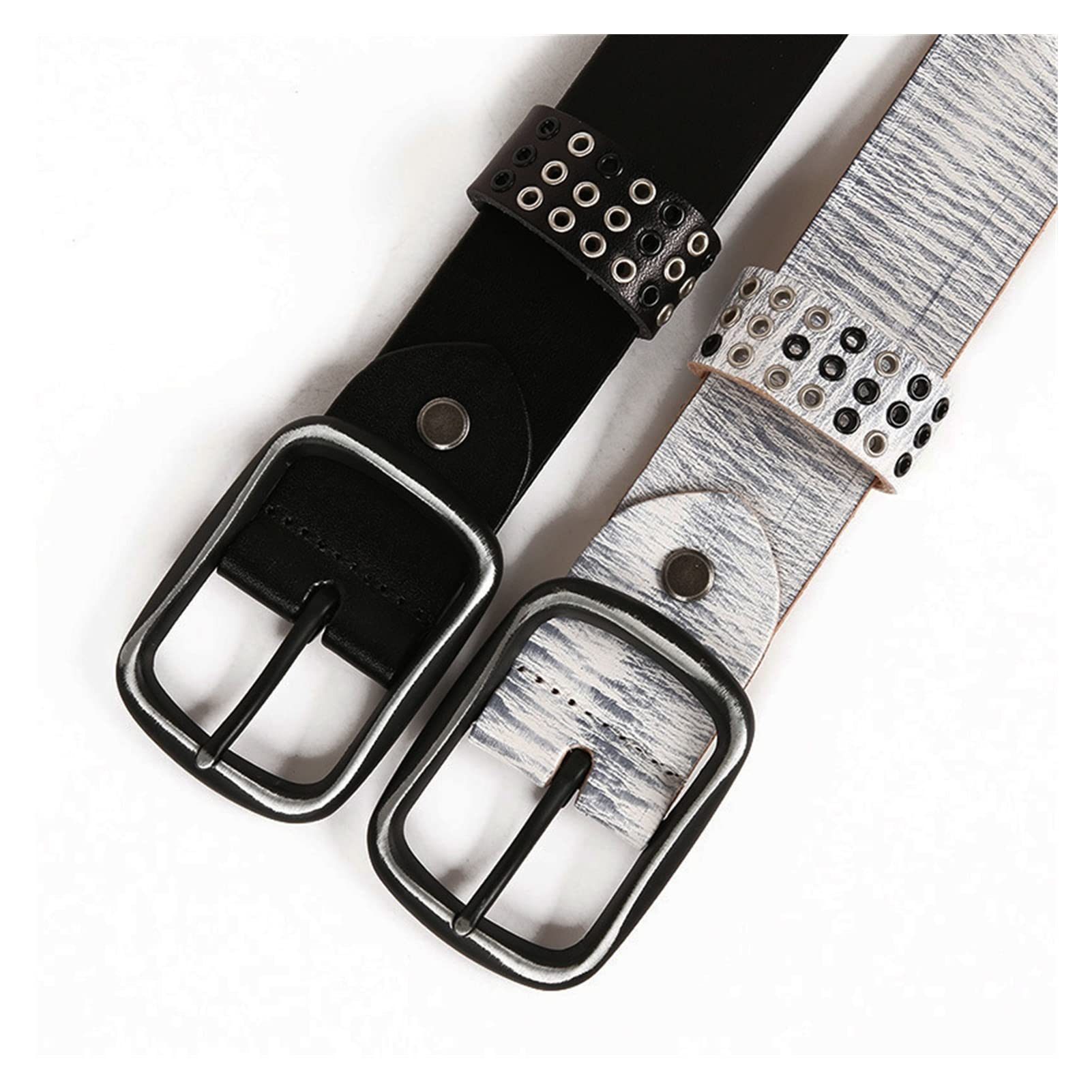 Cinture da Uomo, Belt Cinghia da Uomo in Pelle da Donna in Pelle (Color : Nero, Size : 110)