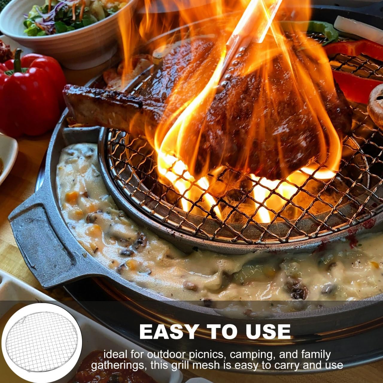 Stainless Steel Round Cooking Rack with Legs 10.43In for Baking Cooling Grilling Steaming Air Fryer Oven Canning Pot Use