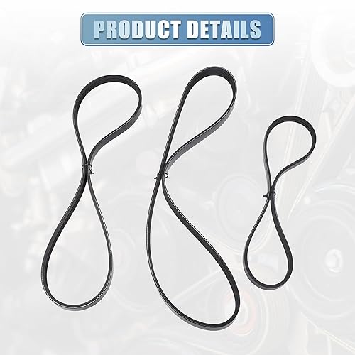 Miniatura 7 de ACROPIX Cinturón de serpentina de coche para Toyota Corolla Base Sedan 1.6L 1993-1997 No.1175001B0011261736988 - Paquete de 3