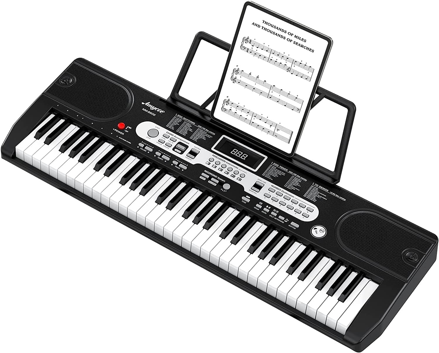 GarveeLife 61-Key Electric Keyboard Piano Set for Beginners and Kids with Microphone, Headphones, and Carrying Bag – Portable and Ideal for Teaching, Perfect Birthday or Christmas Gift