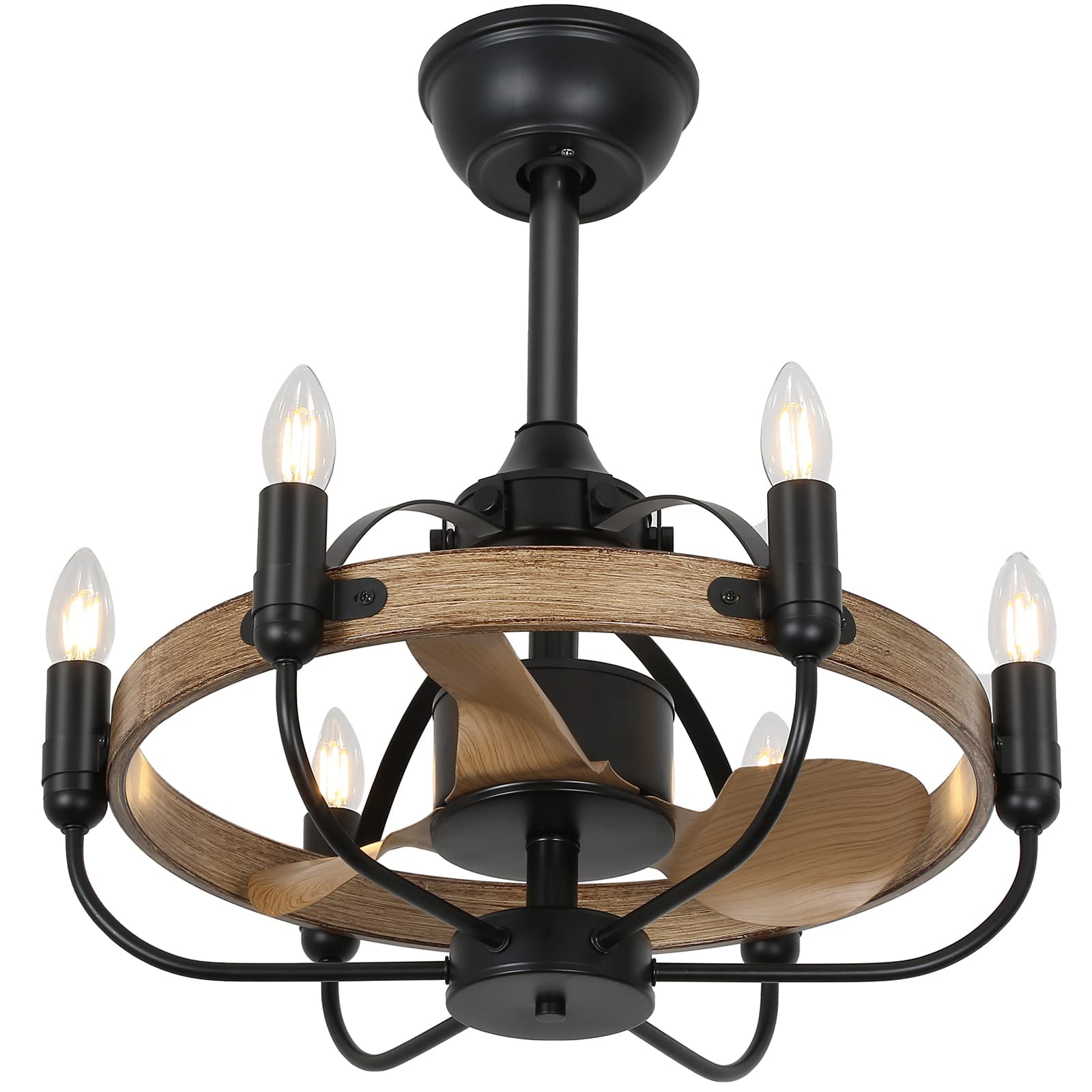 Photo 1 of **SEE NOTES**
Dider 22" Ceiling Fan with Light,Black Caged Ceiling Fan with Light, Reversible Retractable Ceiling Fan Fandelier, Living Room, Dining Room(3 Blades)