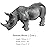 FUNSHOWCASE African Jungle Animals Toy Rhinoceros Figure Realistic Miniature 3-Piece 1698-1700